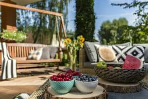 Summer feeling in the house garden