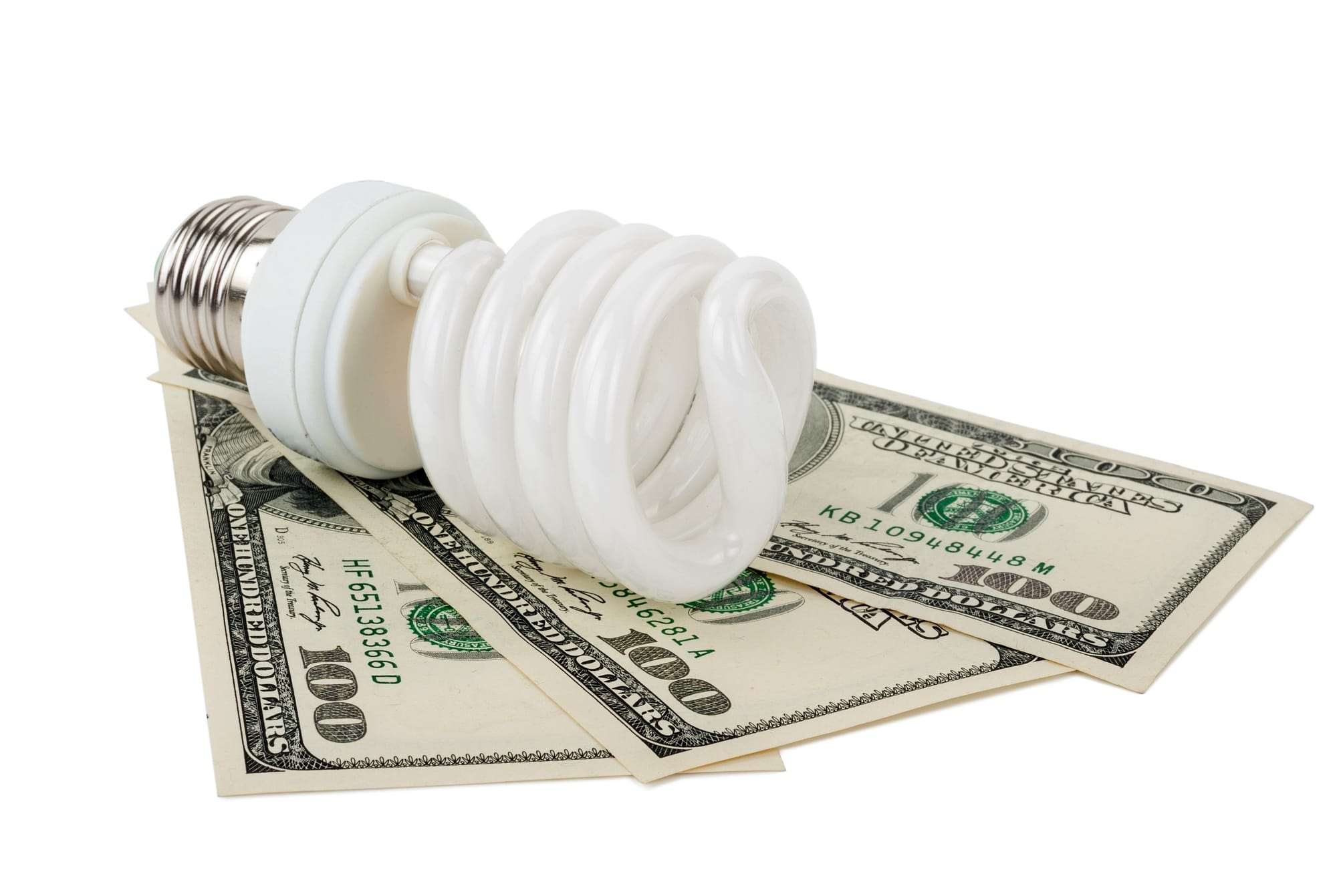 Energy saving lamp and money