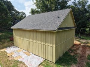 New building on a freshly cleared and graded site, built by JCG in Fayetteville, GA