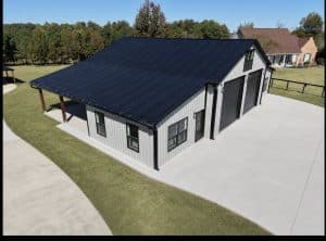 Custom home and detached shop built by JCG in West Georgia