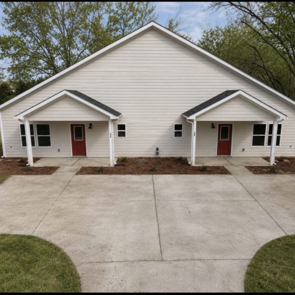 Custom-built duplex front elevation by JCG in West Georgia