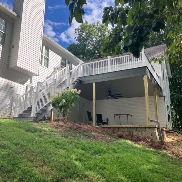 Elevated deck built by JCG on a West Georgia home
